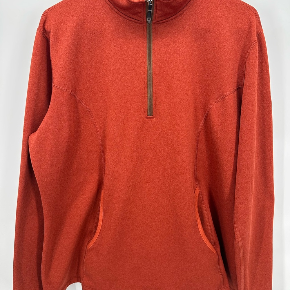 Kerrits Men's Half-Zip Pullover in Rust Orange